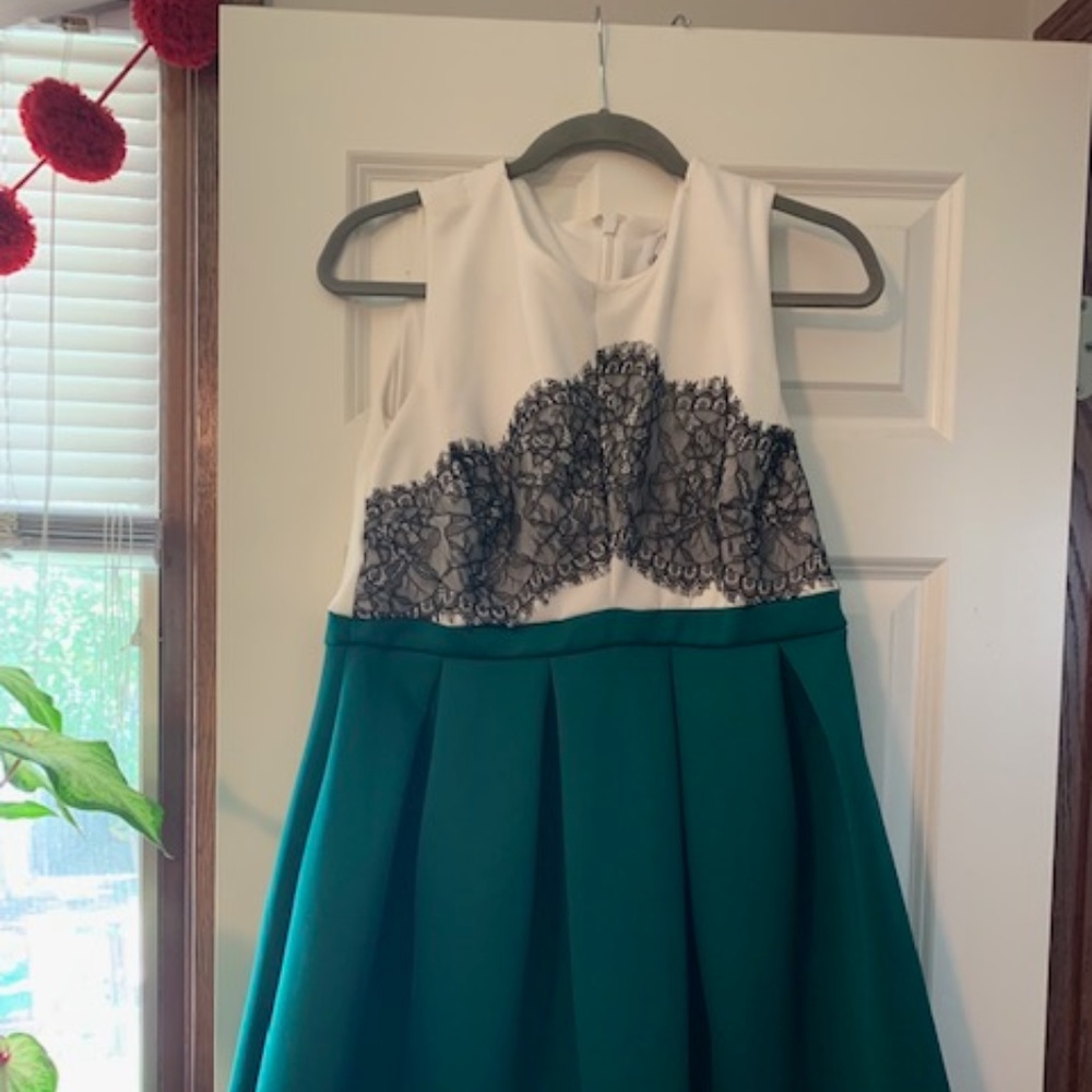 ASOS maternity dress green white and black